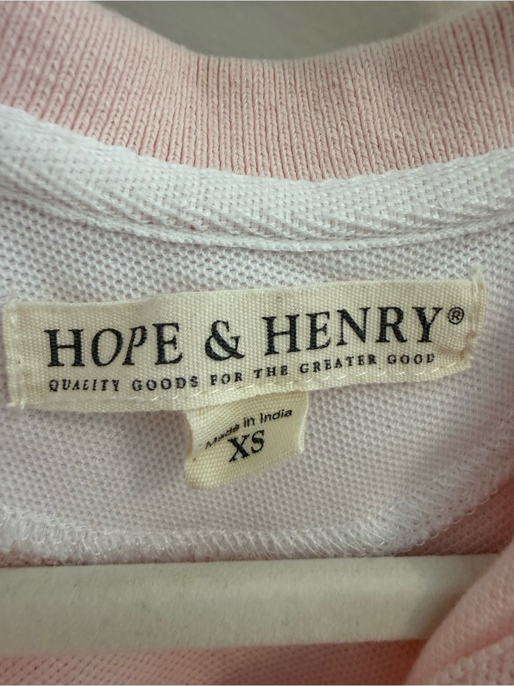Pink Hope & Henry Polo Shirt for Boys Size XS 100% Organic Cotton - Picture 3 of 4